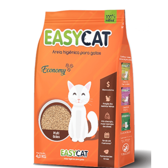 Areia Higiênica Easy Cat Economy - 4 Kg