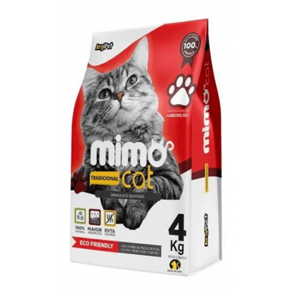 Granulado Sanitário Mimo Cat Tradicional da ArgoPet - 4 Kg