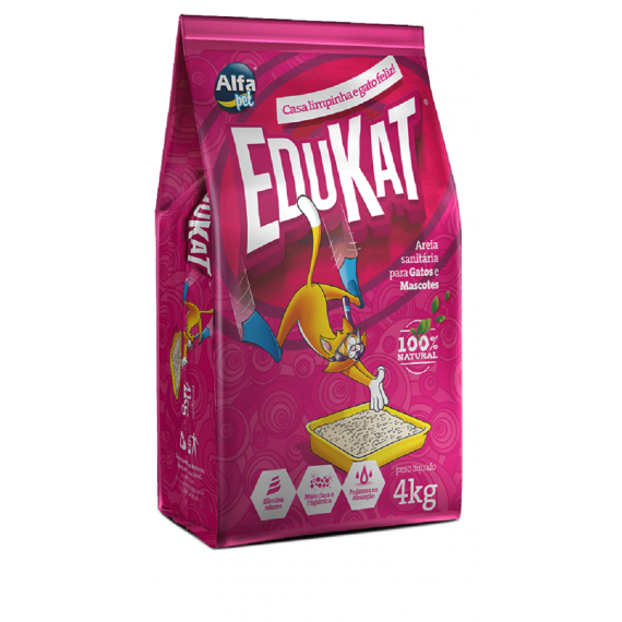 Areia Sanitária Edukat da Alfa Pet - 4 Kg