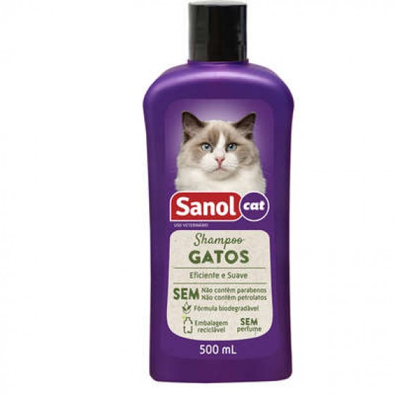 Shampoo Sanol Cat de uso Veterinário para Gatos