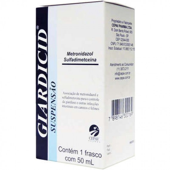 Antibiótico Giardicid Suspensão 50 ml da Cepav