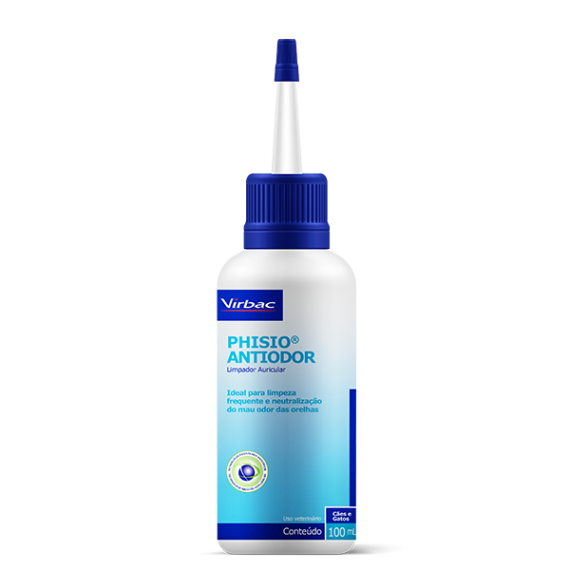 Limpador Auricular Phisio Anti-Odor da Virbac - 100 ml