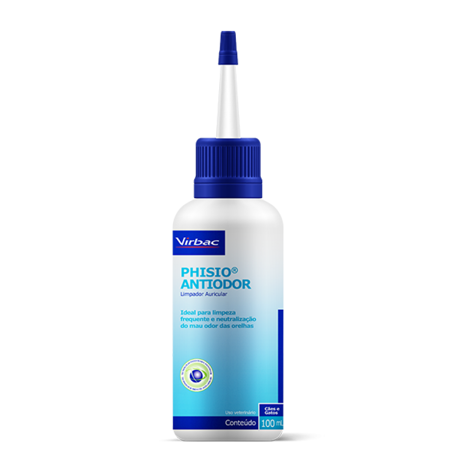 Phisio Limpador Auricular Anti-odor 100ml Virbac - PET SHOP