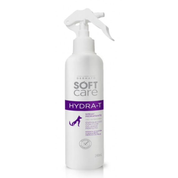 Spray Hidratante Hydra-T Soft Care da Pet Society para Cães e Gatos - 240 ml