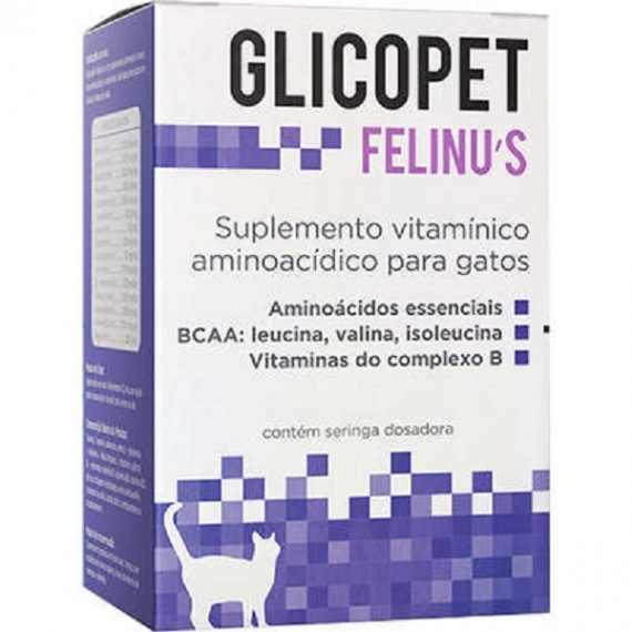 GlicoPet Felinus Suplemento Vitamínico para Gatos da Avert - 30 ml