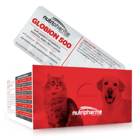 Globion 500 Suplemento Vitamínico Mineral  para Cães e  Gatos da Nutripharme