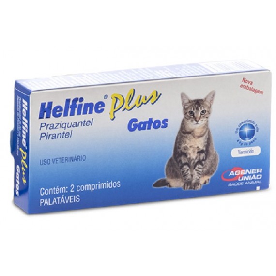 Vermífugo Helfine Plus Agener União para Gatos