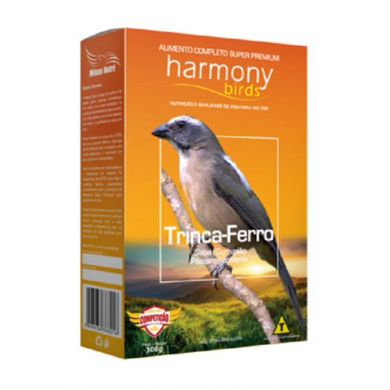 Alimento Completo Super Premium para Trinca Ferra da Harmony Birds - 300 g